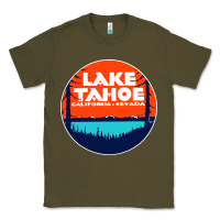 Army Green lake tahoe california Classic Tee - artisFamous