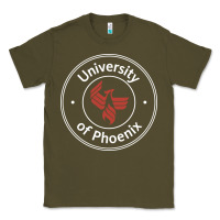Army Green university of phoenix white red Classic Tee - artisFamous