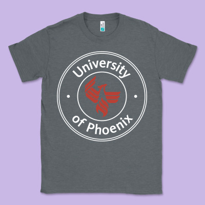 University Of Phoenix White Red Classic Tee Designed By Artisfamous