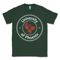 Sports Green university of phoenix white red Classic Tee - artisFamous