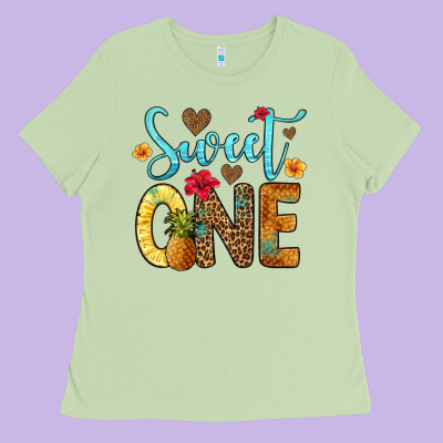 Sweet One Pineapple Ladies Tee Designed By Artiststas