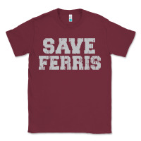 Burgundy save ferris Classic Tee - artisFamous