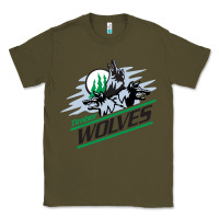 Army Green timber wolves Classic Tee - artisFamous