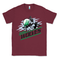 Burgundy timber wolves Classic Tee - artisFamous