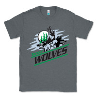 Charcoal Heather timber wolves Classic Tee - artisFamous