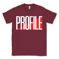Burgundy profile records Classic Tee - artisFamous