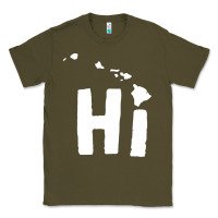 Army Green hi hawaii Classic Tee - artisFamous