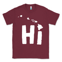 Burgundy hi hawaii Classic Tee - artisFamous