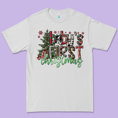 Baby's First Christmas Premium Tee Designed By Cowhidedigitalart