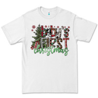 White Baby's First Christmas Premium Tee - CowhideDigitalArt