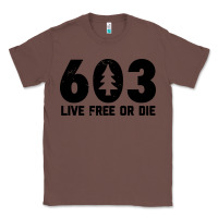Chestnut live free or die 603 tree Classic Tee - artisFamous