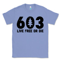 Colony Blue live free or die 603 tree Classic Tee - artisFamous