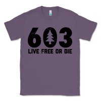 Lavender live free or die 603 tree Classic Tee - artisFamous