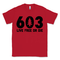 Red live free or die 603 tree Classic Tee - artisFamous