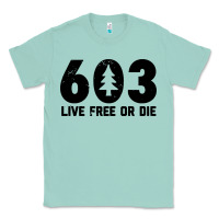 Seafoam live free or die 603 tree Classic Tee - artisFamous