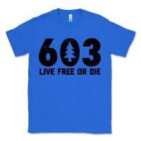 True Royal live free or die 603 tree Classic Tee - artisFamous