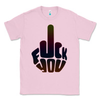 Bubblegum Pink fuck you middle finger Classic Tee - artisFamous