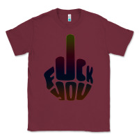 Burgundy fuck you middle finger Classic Tee - artisFamous
