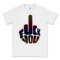 White fuck you middle finger Classic Tee - artisFamous