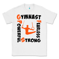 White awesome gymnastics boy gymnast power strong Classic Tee - artisFamous