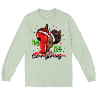 Matcha my first christmas african girl Long Sleeve Tee - BarkalooDesign