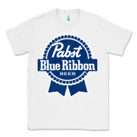 White pabst blue ribbon Classic Tee - artisFamous