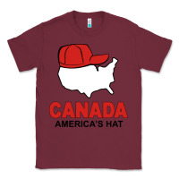 Burgundy canada america's hat Classic Tee - artisFamous