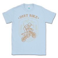 Dusty Blue dirt bike 1a Classic Tee - artisFamous