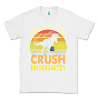 White i'm ready to crush kindergarten dinosaur back to school kids t shirt Classic Tee - artisFamous