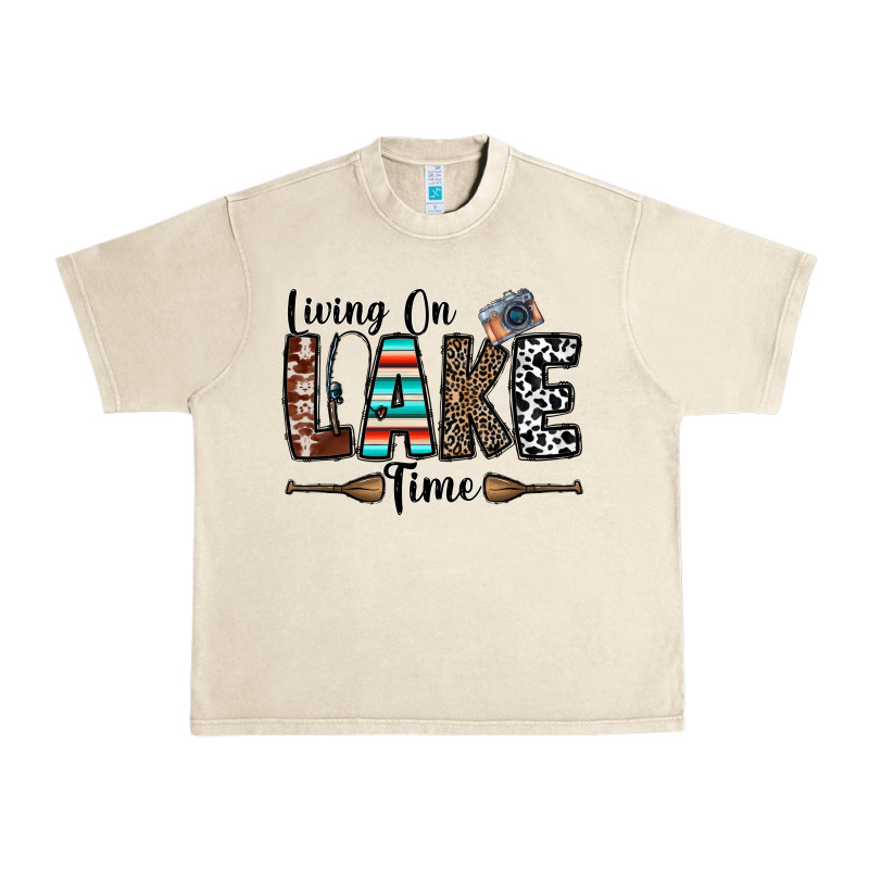 Living On Lake Time Urban Heavy Tee by CowhideDigitalArt | Teevron