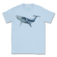 Dusty Blue humpback whale Classic Tee - BarkalooDesign