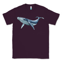 Plum humpback whale Classic Tee - BarkalooDesign