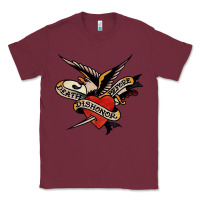 Burgundy sailor jerry tattoo art military mermaid Classic Tee - artisFamous