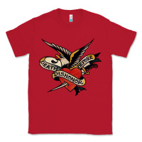 Red sailor jerry tattoo art military mermaid Classic Tee - artisFamous