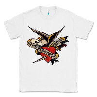 White sailor jerry tattoo art military mermaid Classic Tee - artisFamous