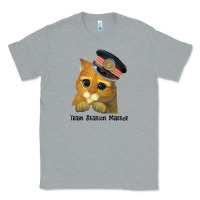 Heather Grey cat tama train station master Classic Tee - artisFamous