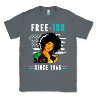Charcoal Heather juneteenth free ish since 1865 black Classic Tee - artisFamous