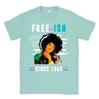 Seafoam juneteenth free ish since 1865 black Classic Tee - artisFamous