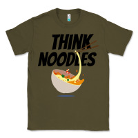 Army Green think noodles Classic Tee - artisFamous
