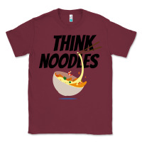 Burgundy think noodles Classic Tee - artisFamous