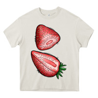 Cream strawberries 1 Heavy Core Tee - BundleAndBundleShop