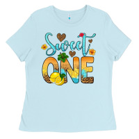 Baby Blue sweet one lemon Ladies Tee - Artiststas