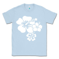 Dusty Blue hawaiian flower Classic Tee - artisFamous