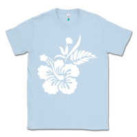 Dusty Blue hawaiian flower Classic Tee - artisFamous