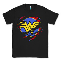 Black tear off wonder woman shield Classic Tee - artisFamous