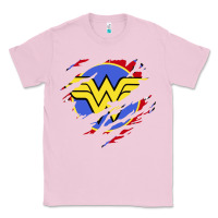 Bubblegum Pink tear off wonder woman shield Classic Tee - artisFamous