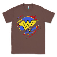 Chestnut tear off wonder woman shield Classic Tee - artisFamous