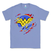 Colony Blue tear off wonder woman shield Classic Tee - artisFamous