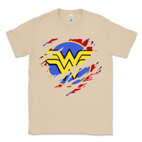 Mushroom tear off wonder woman shield Classic Tee - artisFamous