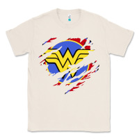 Natural tear off wonder woman shield Classic Tee - artisFamous